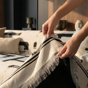 Drapée Monochrome Chic Sofa Cover