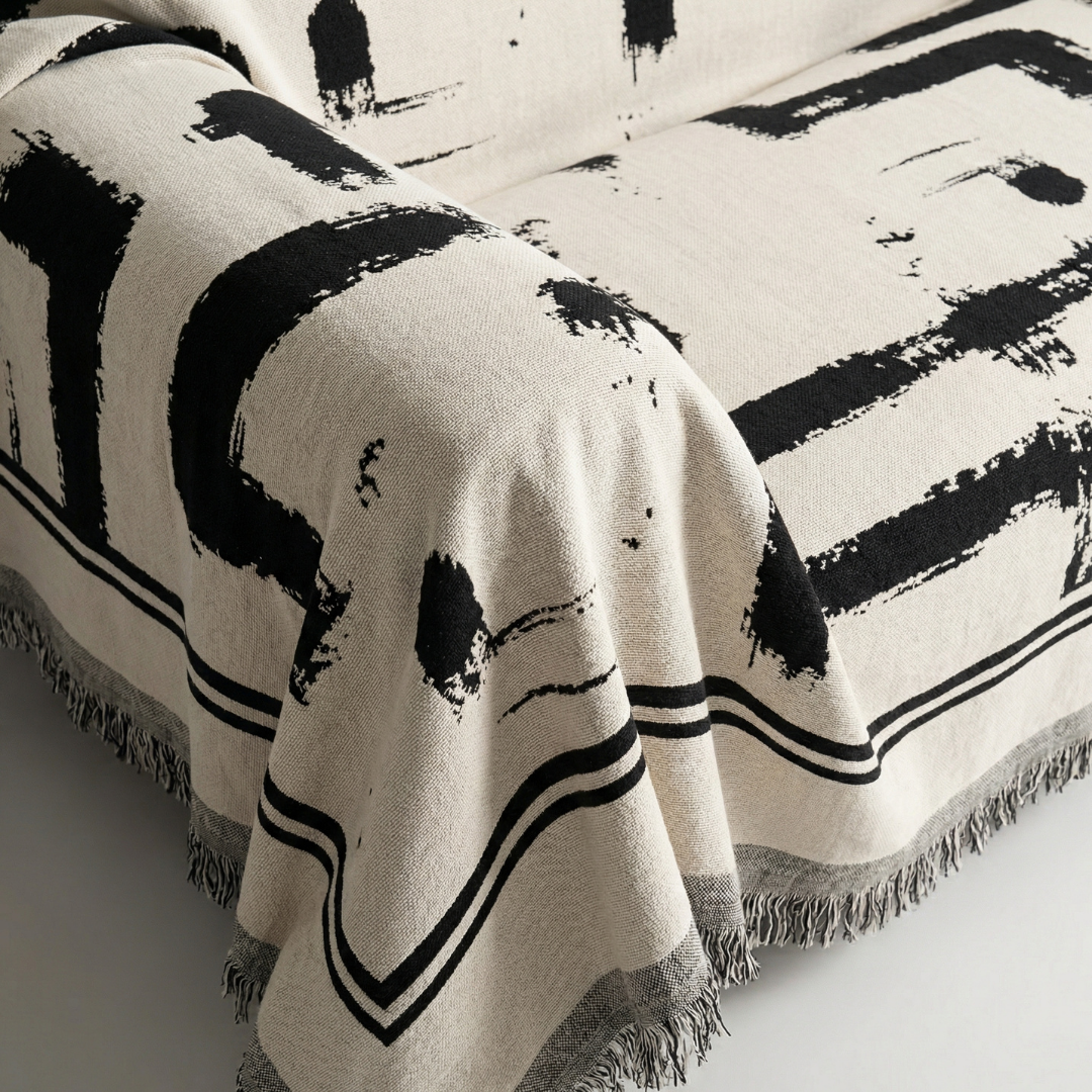 Drapée Monochrome Chic Sofa Cover