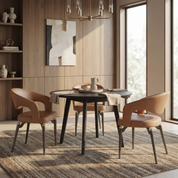 Atelier Faux Leather Dining Chair Set