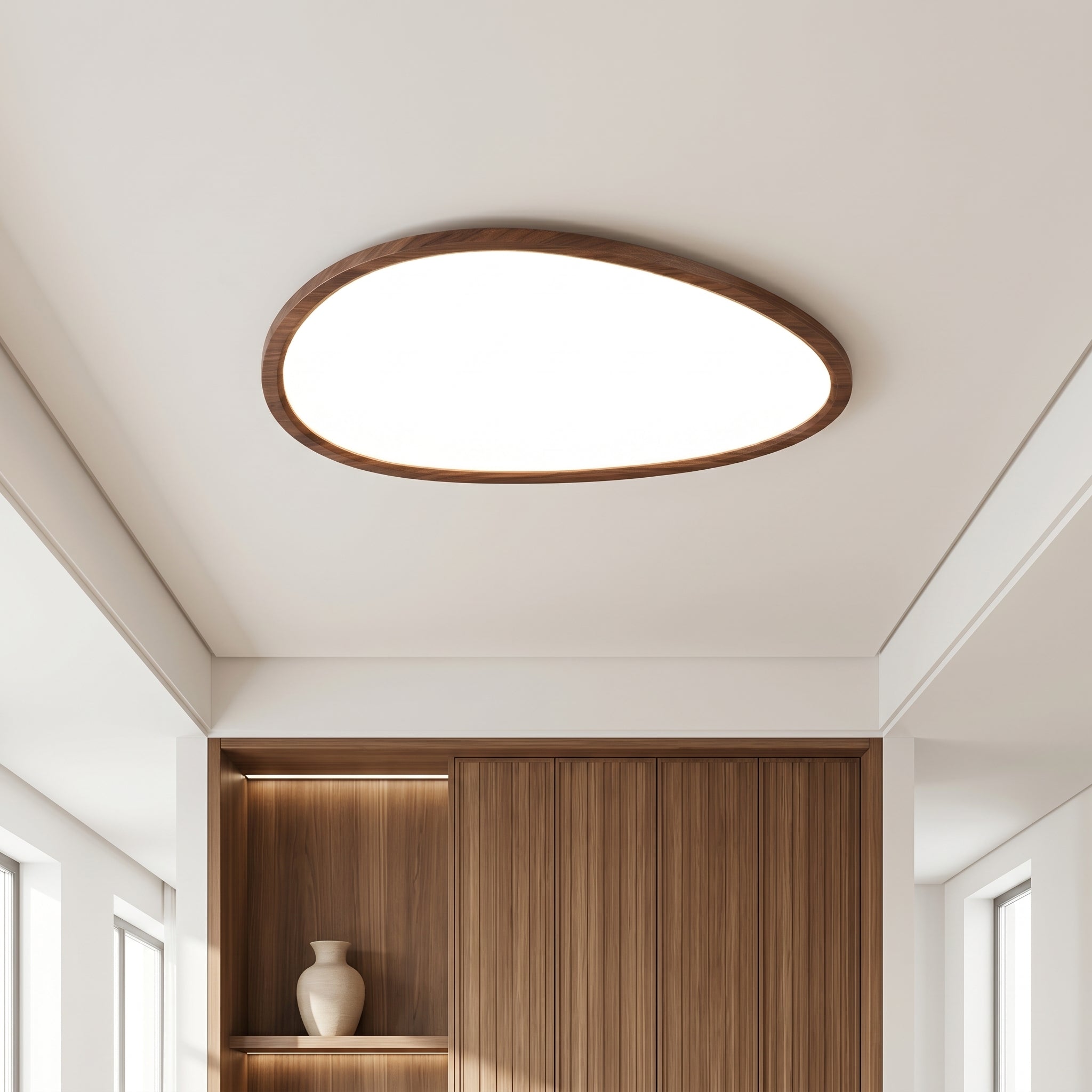 Lumen Ultra Thin Wooden Ceiling Light