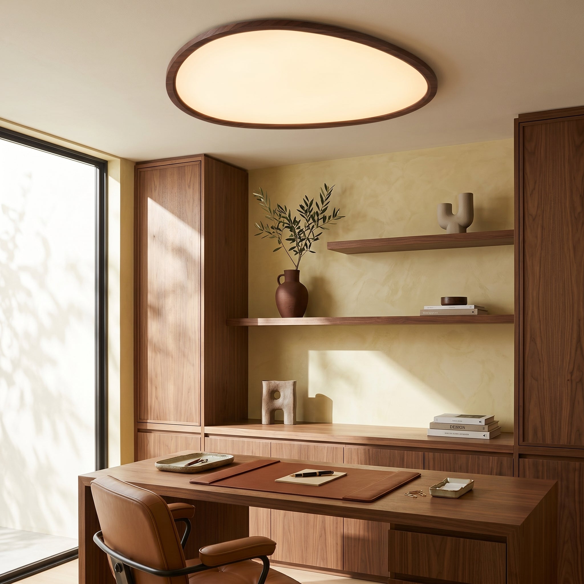 Lumen Ultra Thin Wooden Ceiling Light