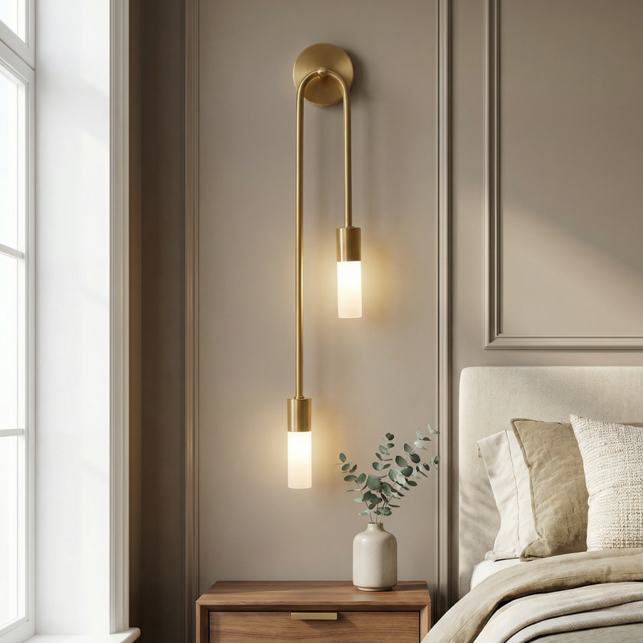 Lumen Meza Gold Wall Sconce Set