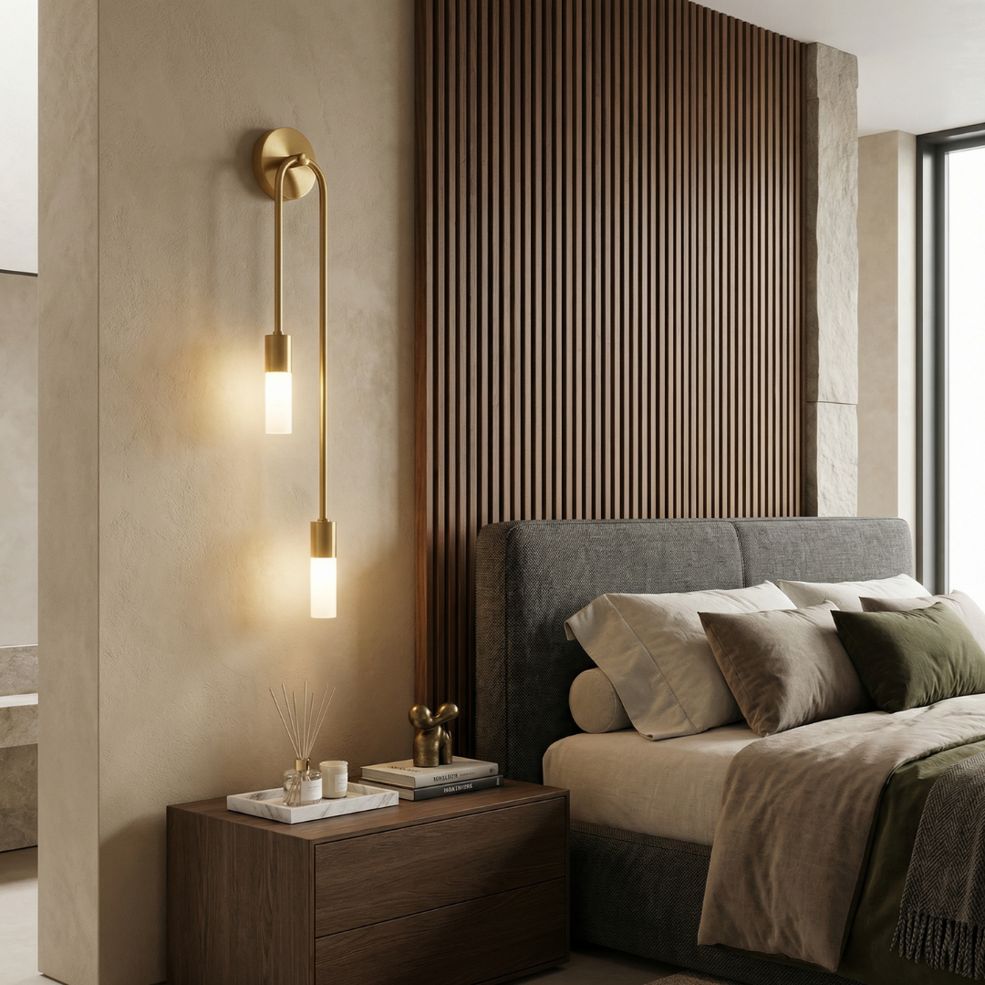 Lumen Meza Gold Wall Sconce Set