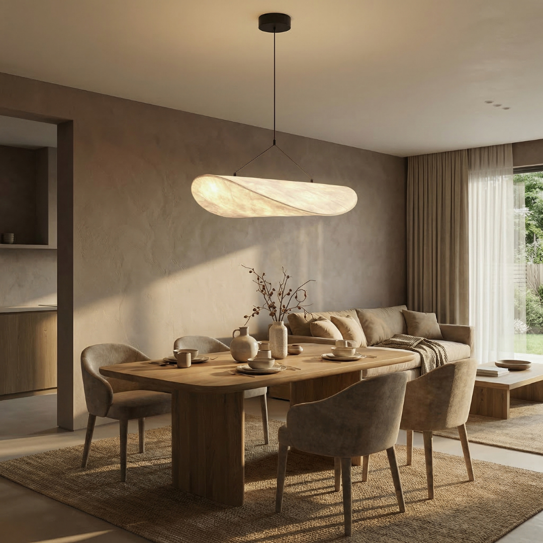 Lumen Japandi Silk Pendant Light