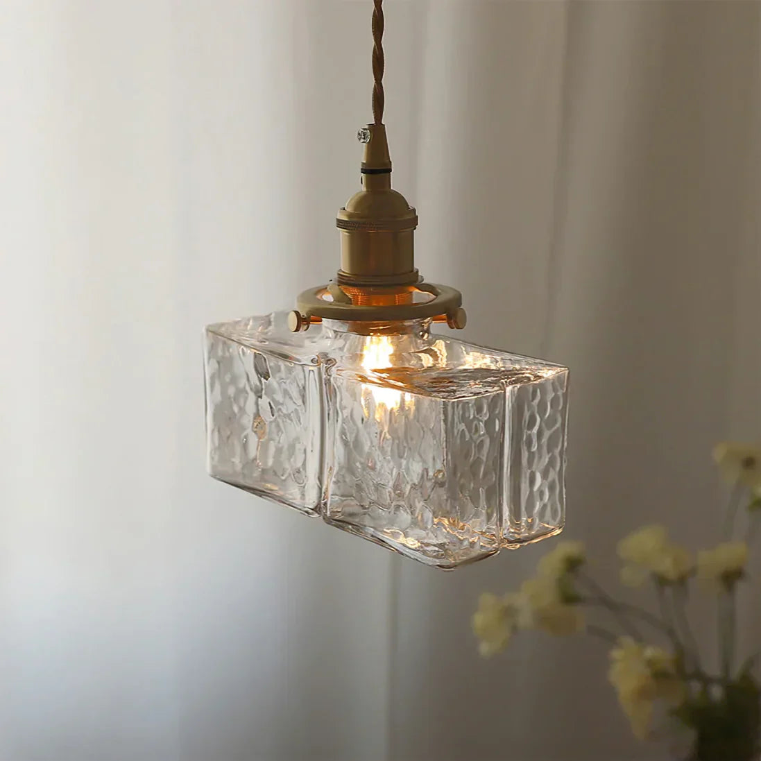 Lumen Jewel Glass Brass Pendant