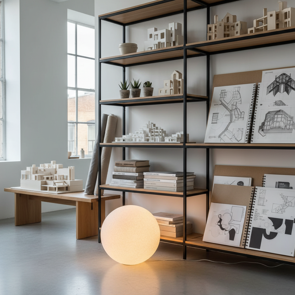 Lumen Resin Globe Floor Lamp