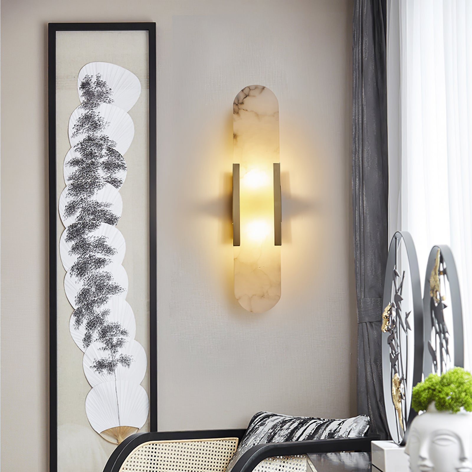 Lumen Marble Bedside Wall Sconce