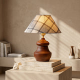 Lumen Plaid Shade Table Lamp