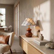 Lumen Plaid Shade Table Lamp