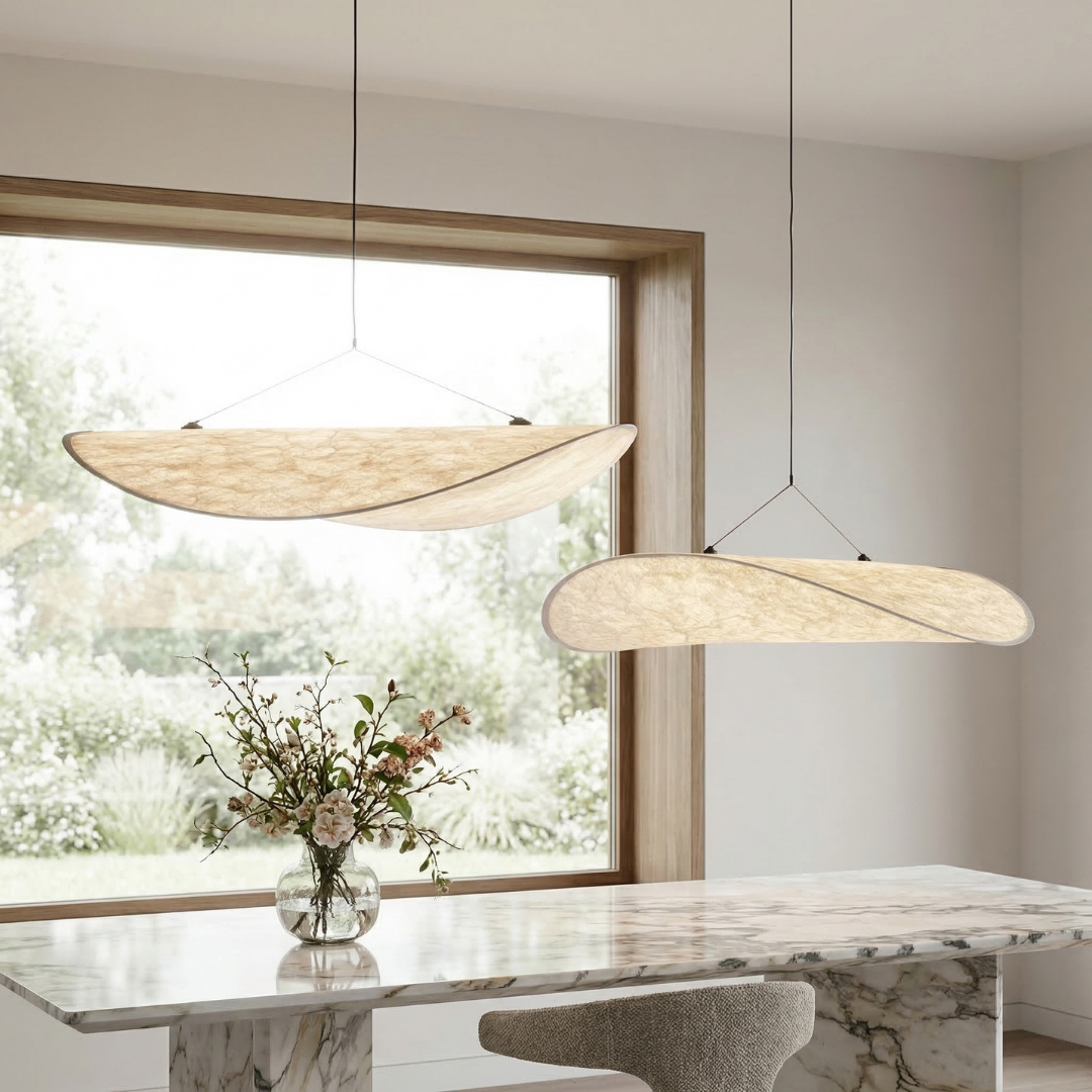 Lumen Japandi Silk Pendant Light