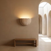 Lumen Travertine Stone Wall Lamp