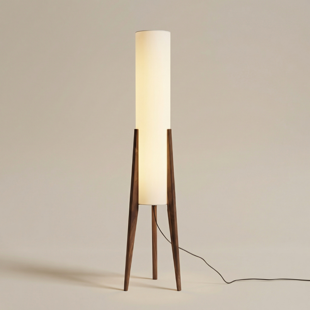 Lumen Walnut Nordic Floor Lamp