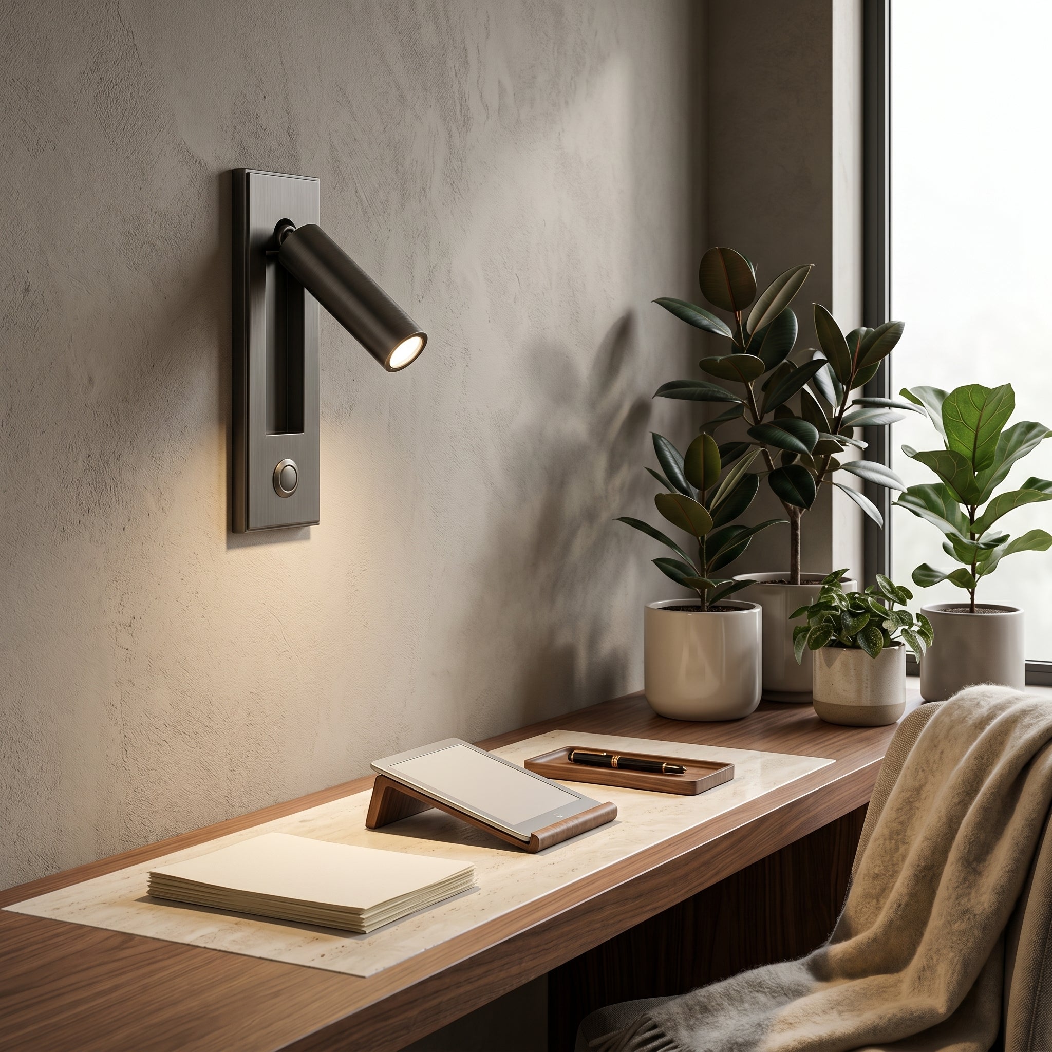 Lumen Embedded Bedside Sconce