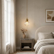 Lumen Mini Brass Glass Pendant