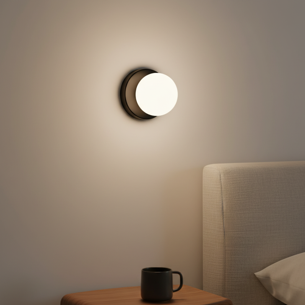 Lumen Frosted Globe Wall Sconce