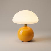 Lumen Cream Ceramic Mushroom Table Lamp