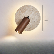 Lumen Travertine Rotatable Wall Light