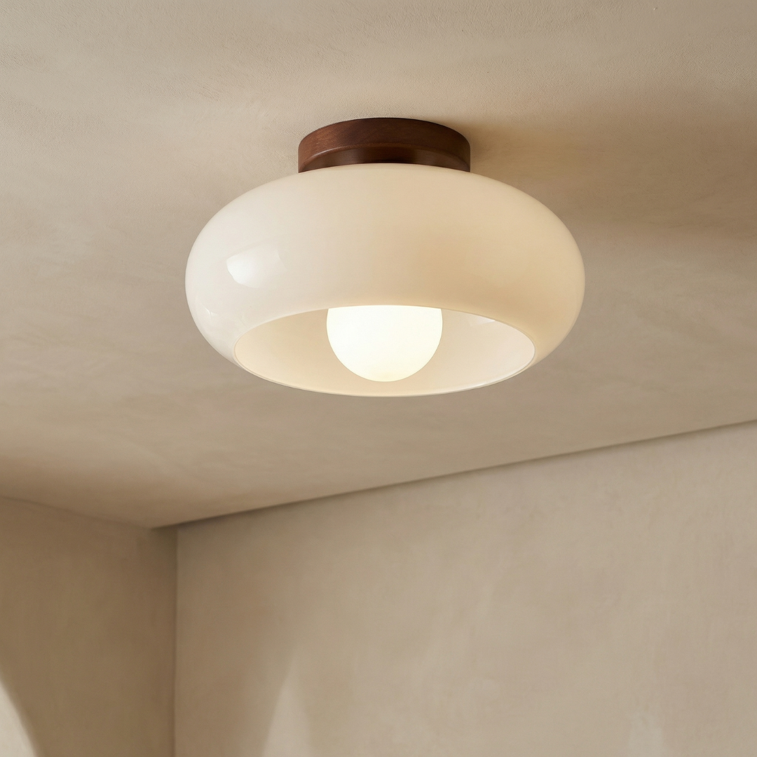 Lumen French Cream Bauhaus Ceiling Light