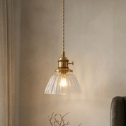 Lumen Mini Brass Glass Pendant