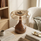 Lumen Sculpted Wood Table Lamp