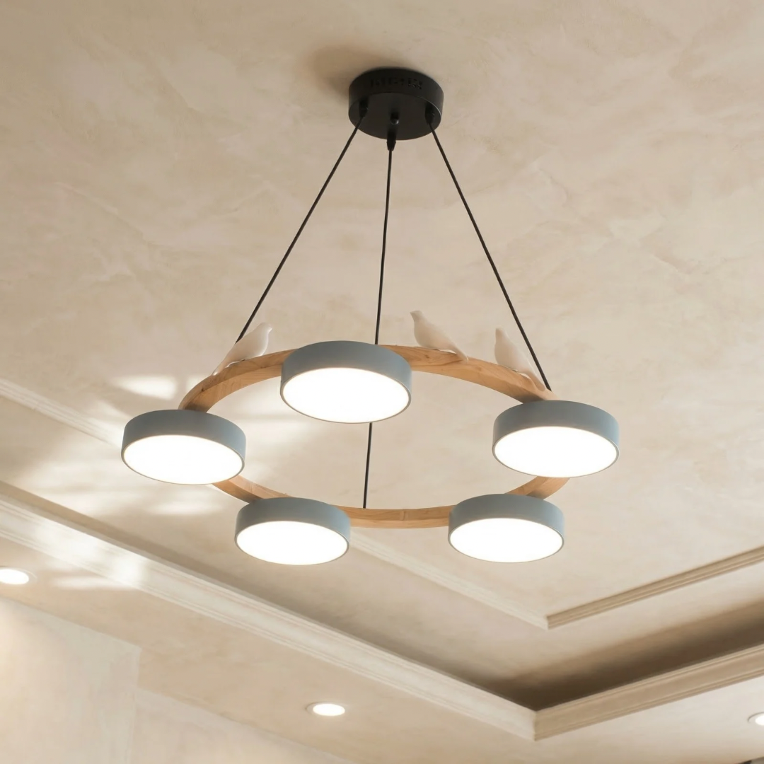 Lumen Bird Round Chandelier