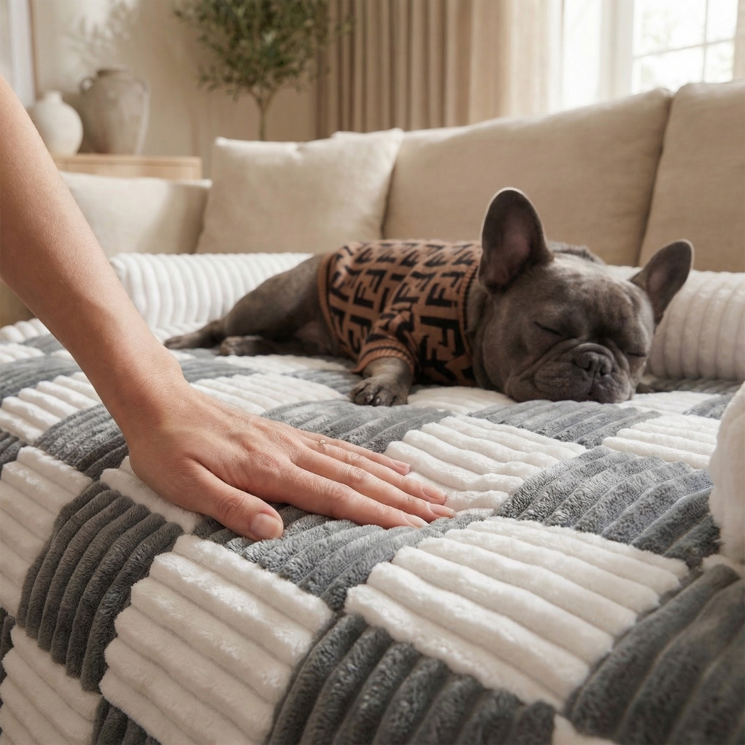 FurShield Plaid Pet Furniture Protector