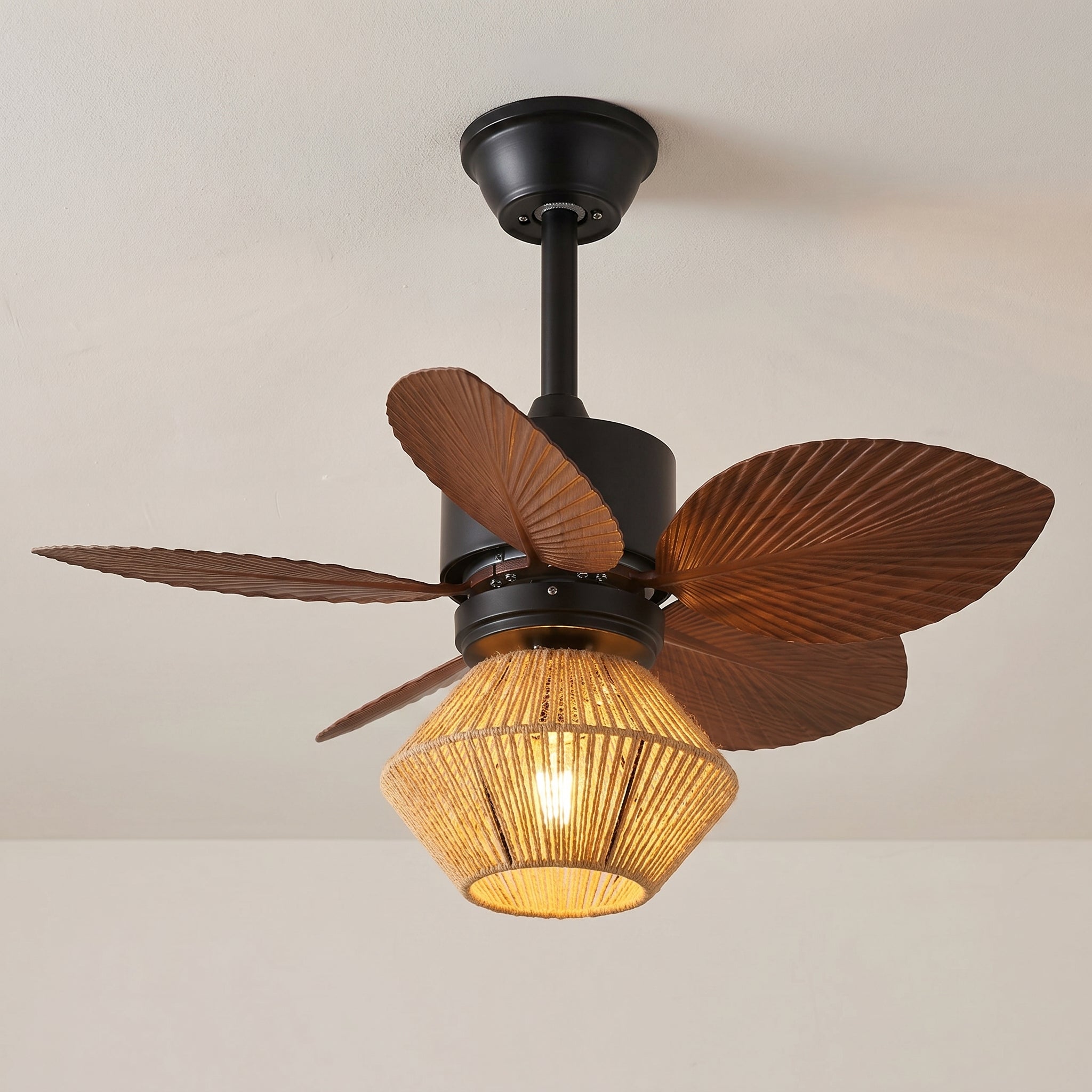 Lumen Faceted Woven Ceiling Fan