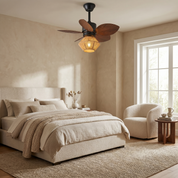 Lumen Faceted Woven Ceiling Fan