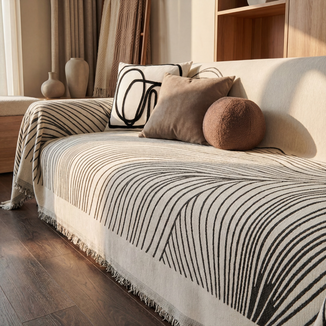 Drapée Line Pattern Sofa Cover