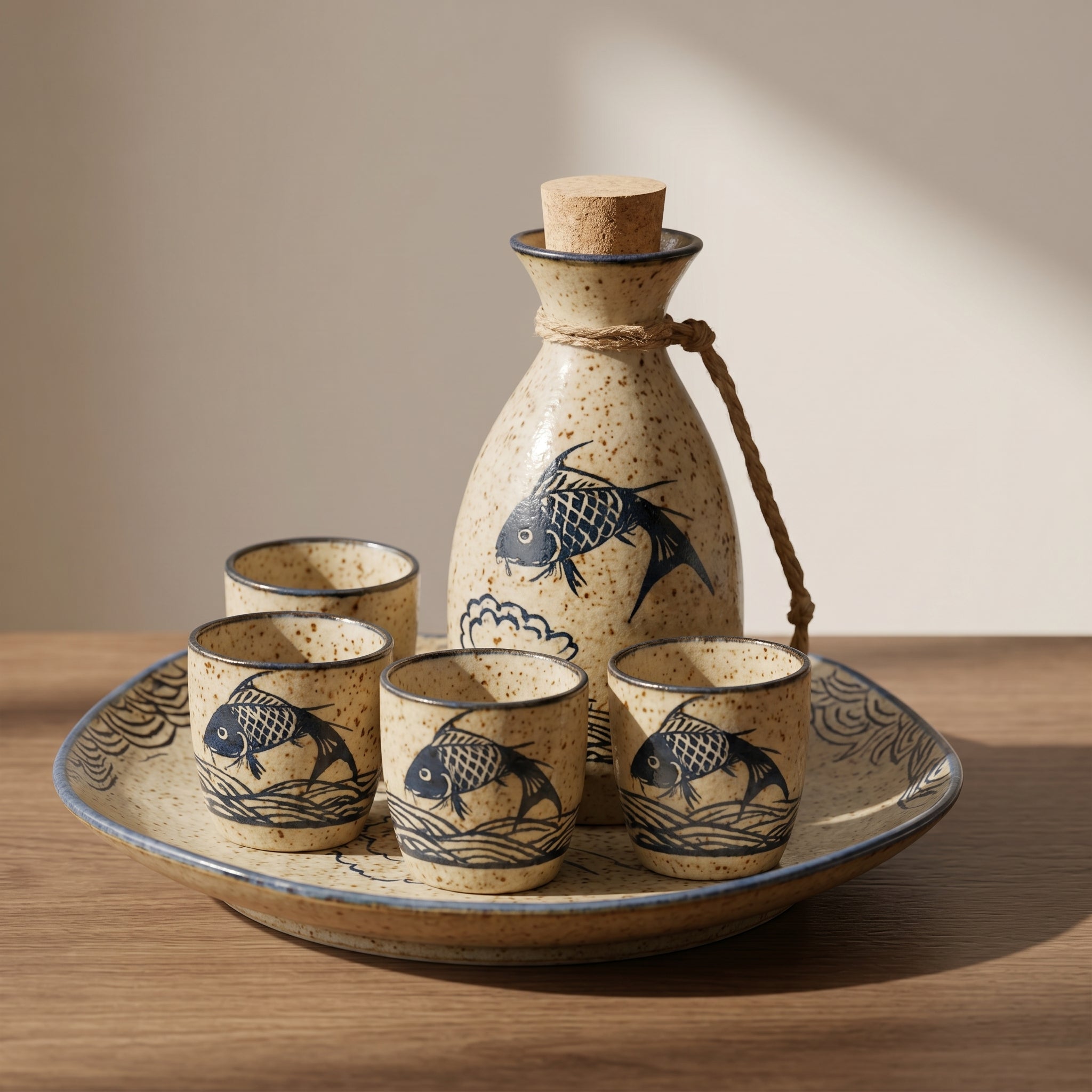 Kurohana Ceramic Sake Set