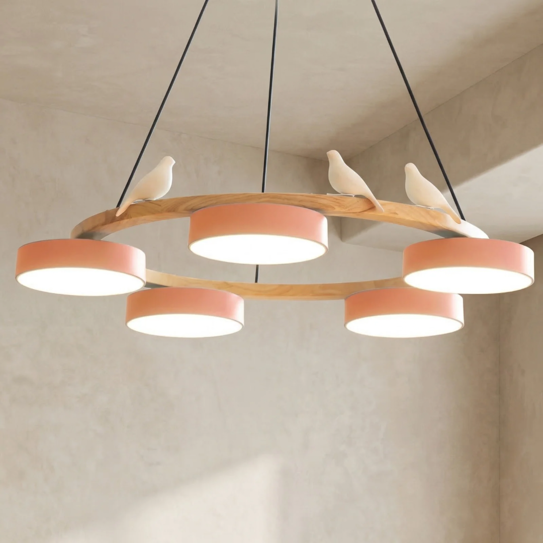 Lumen Bird Round Chandelier