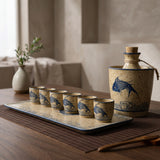 Kurohana Ceramic Sake Set