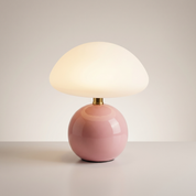 Lumen Cream Ceramic Mushroom Table Lamp