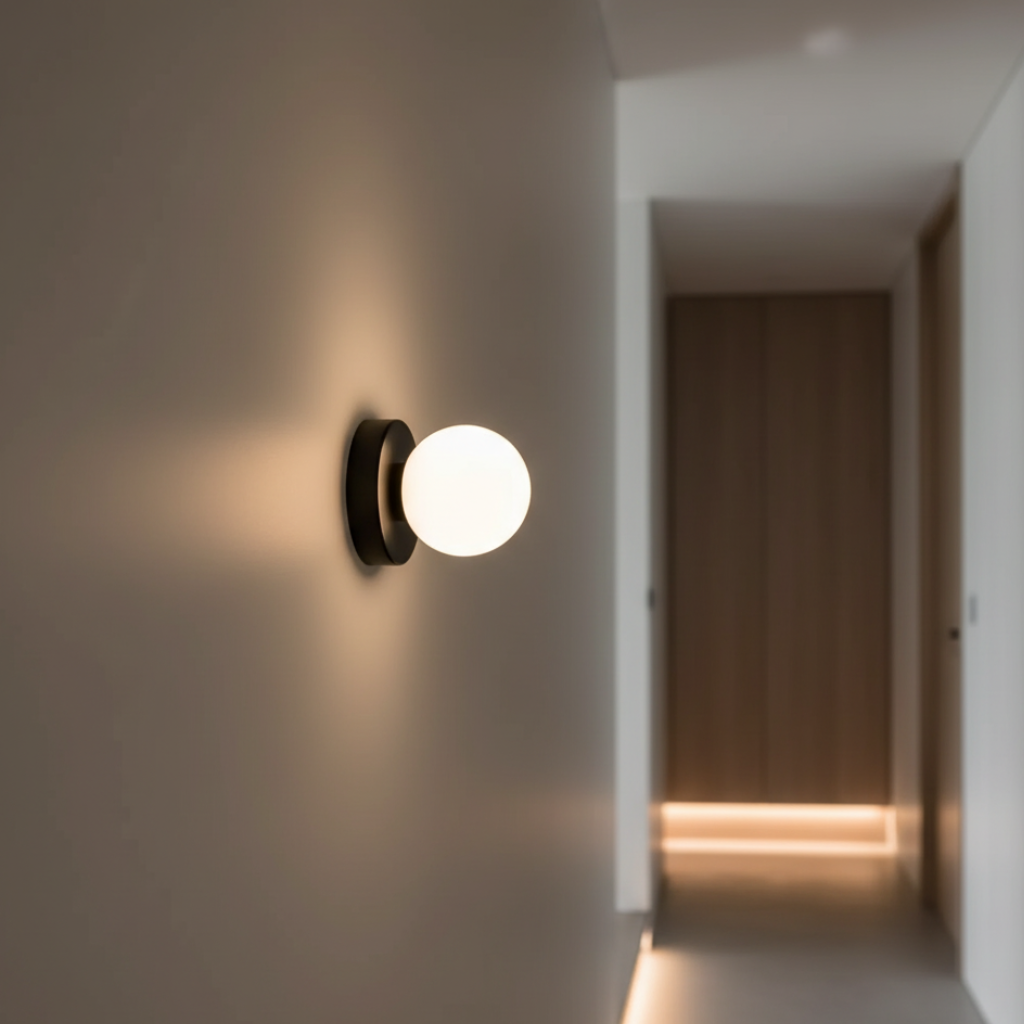 Lumen Frosted Globe Wall Sconce