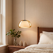 Lumen Milk Glass Jelly Pendant Light