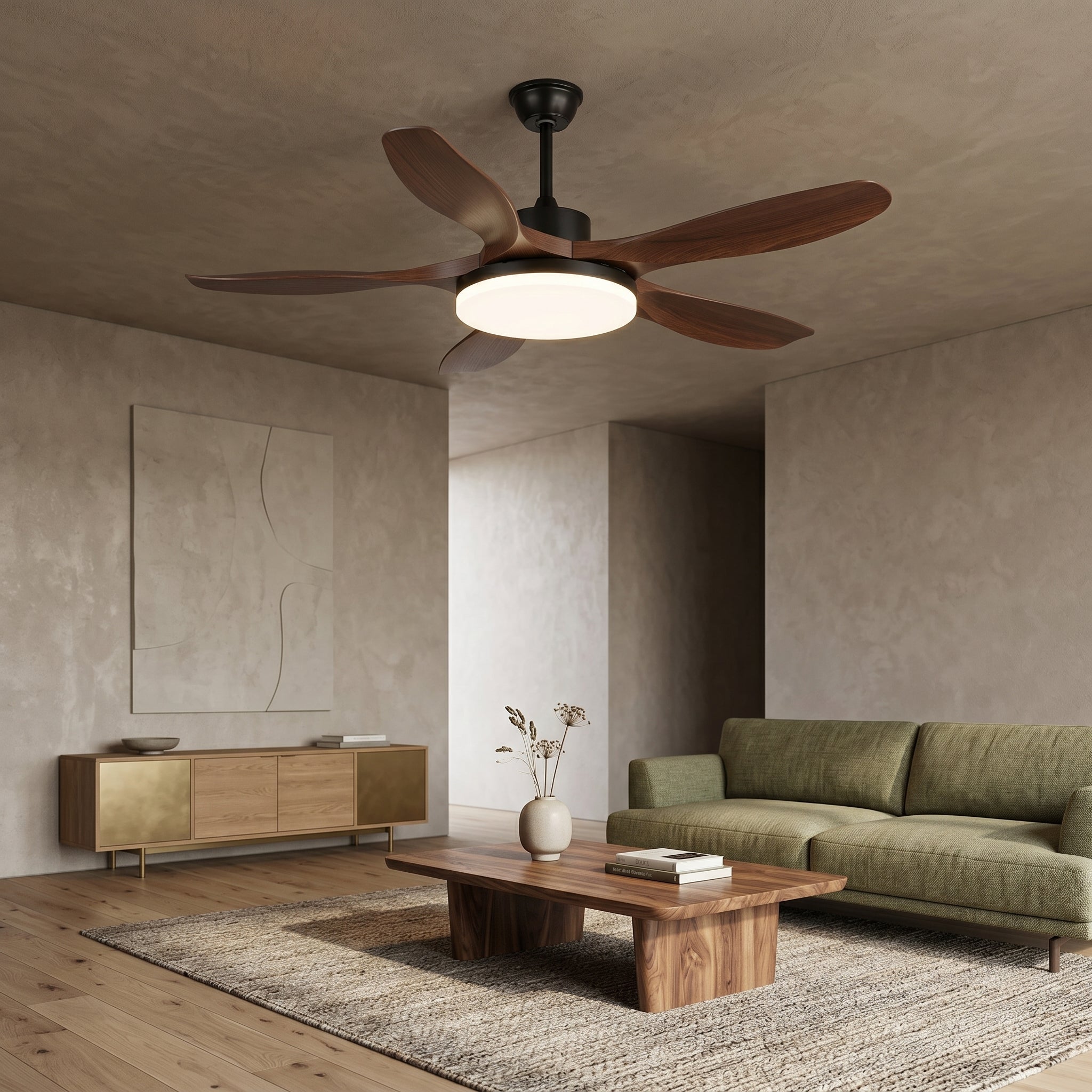 Lumen Asymmetric Blade Ceiling Fan