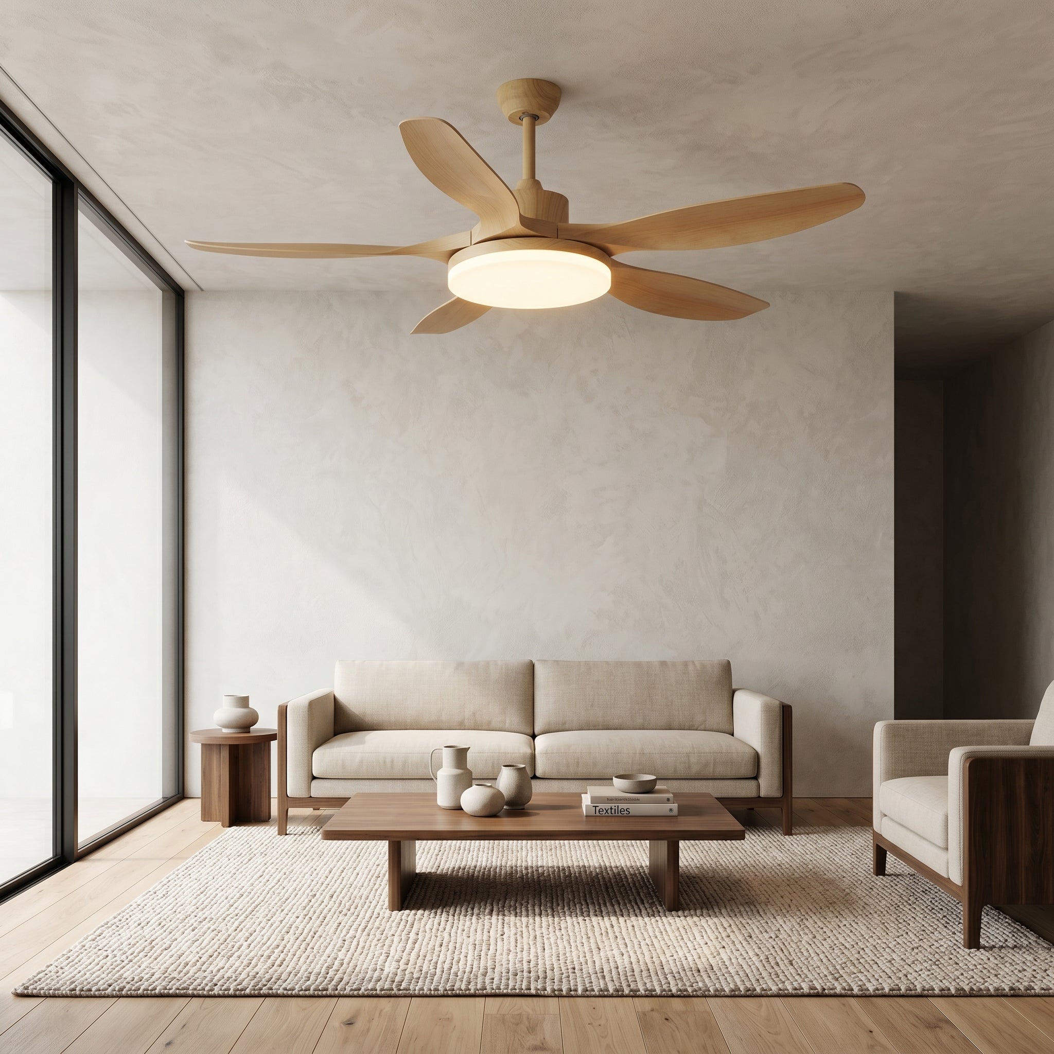 Lumen Asymmetric Blade Ceiling Fan