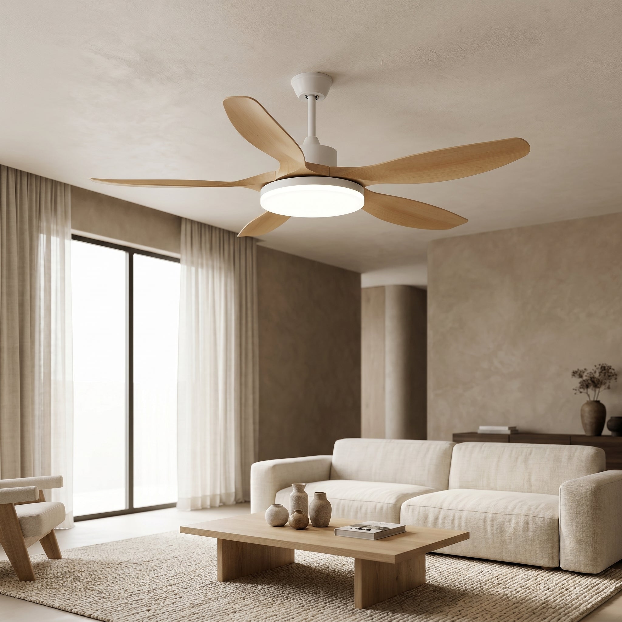 Lumen Asymmetric Blade Ceiling Fan