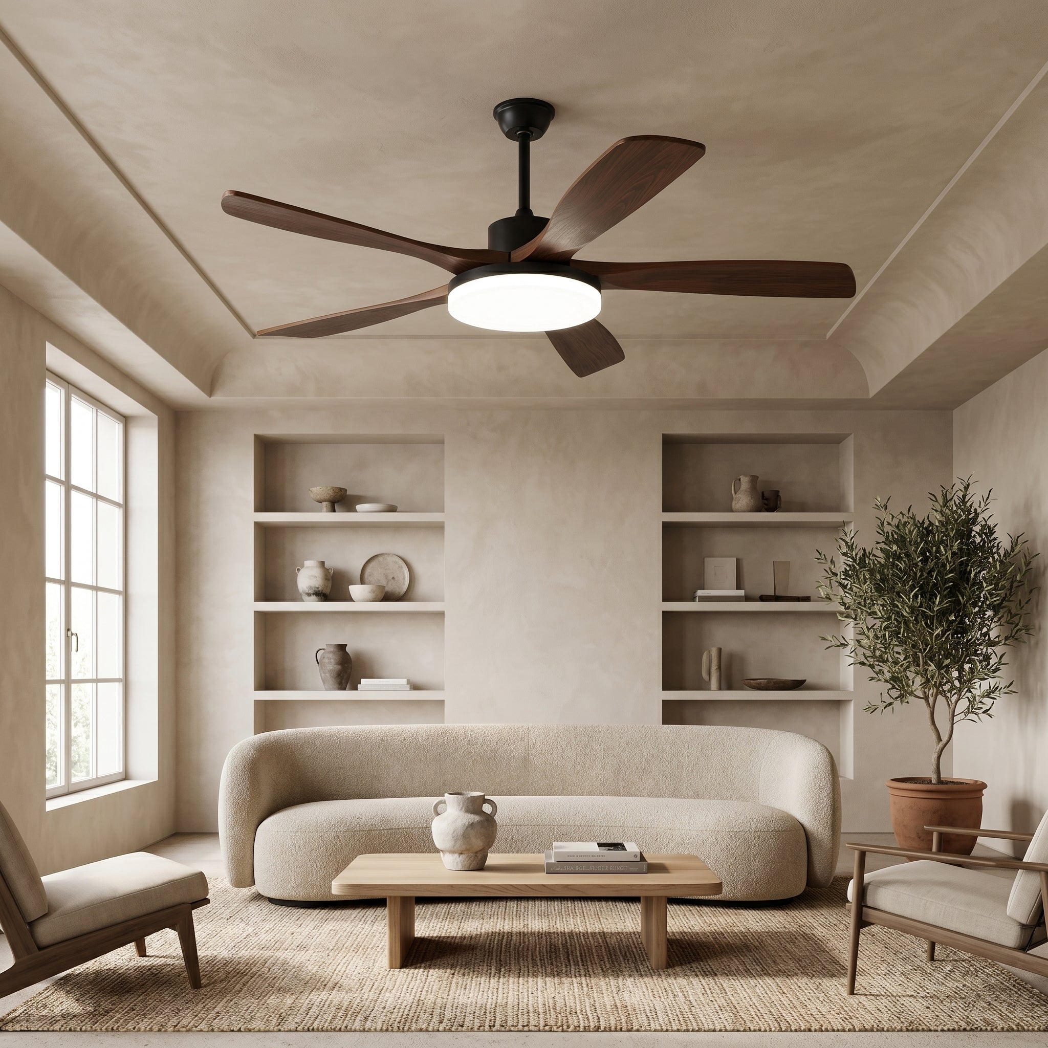 Lumen Asymmetric Blade Ceiling Fan