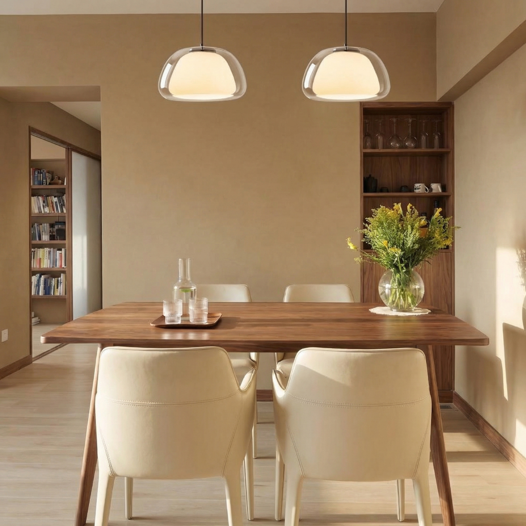 Lumen Milk Glass Jelly Pendant Light