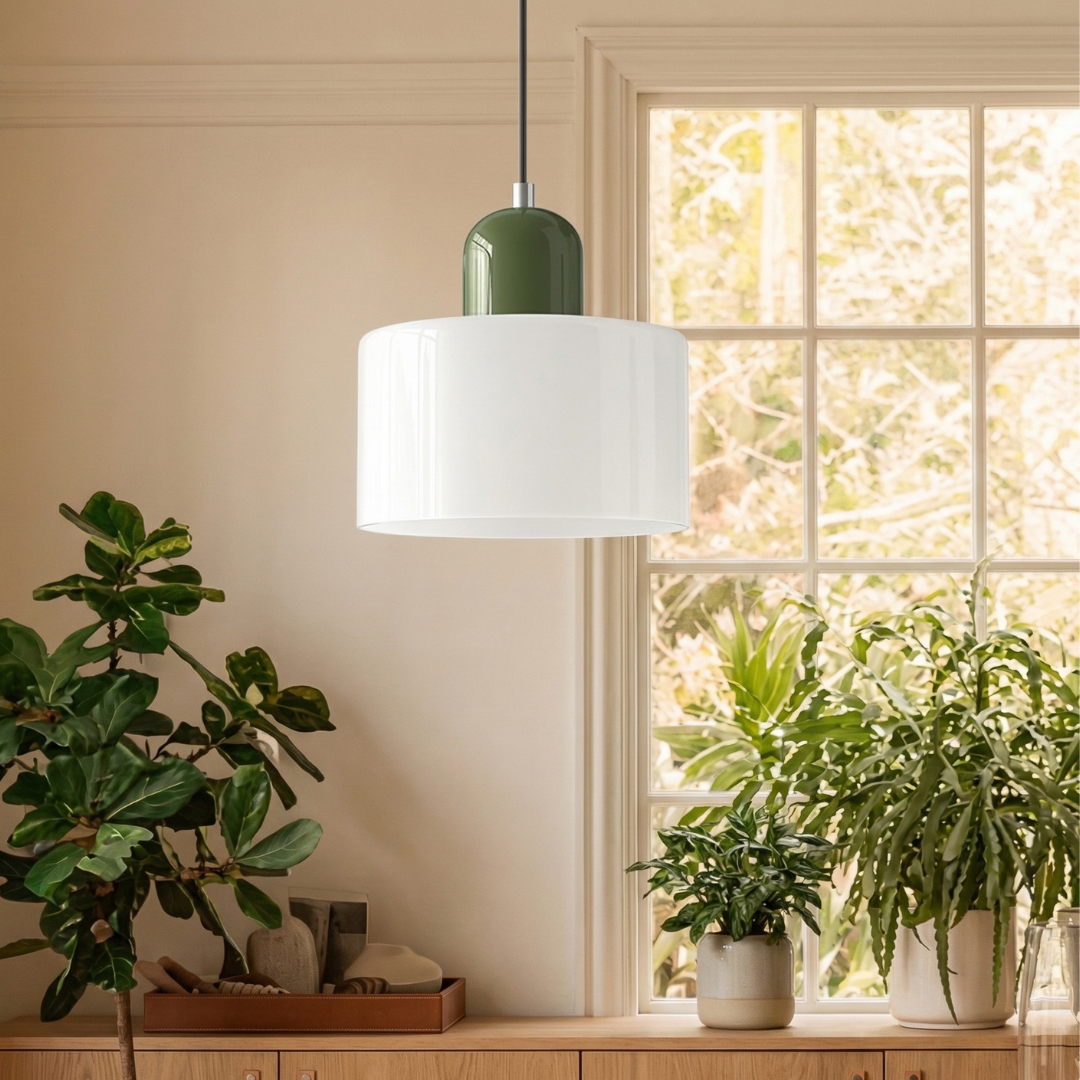 Lumen Bauhaus Round Glass Pendant Light