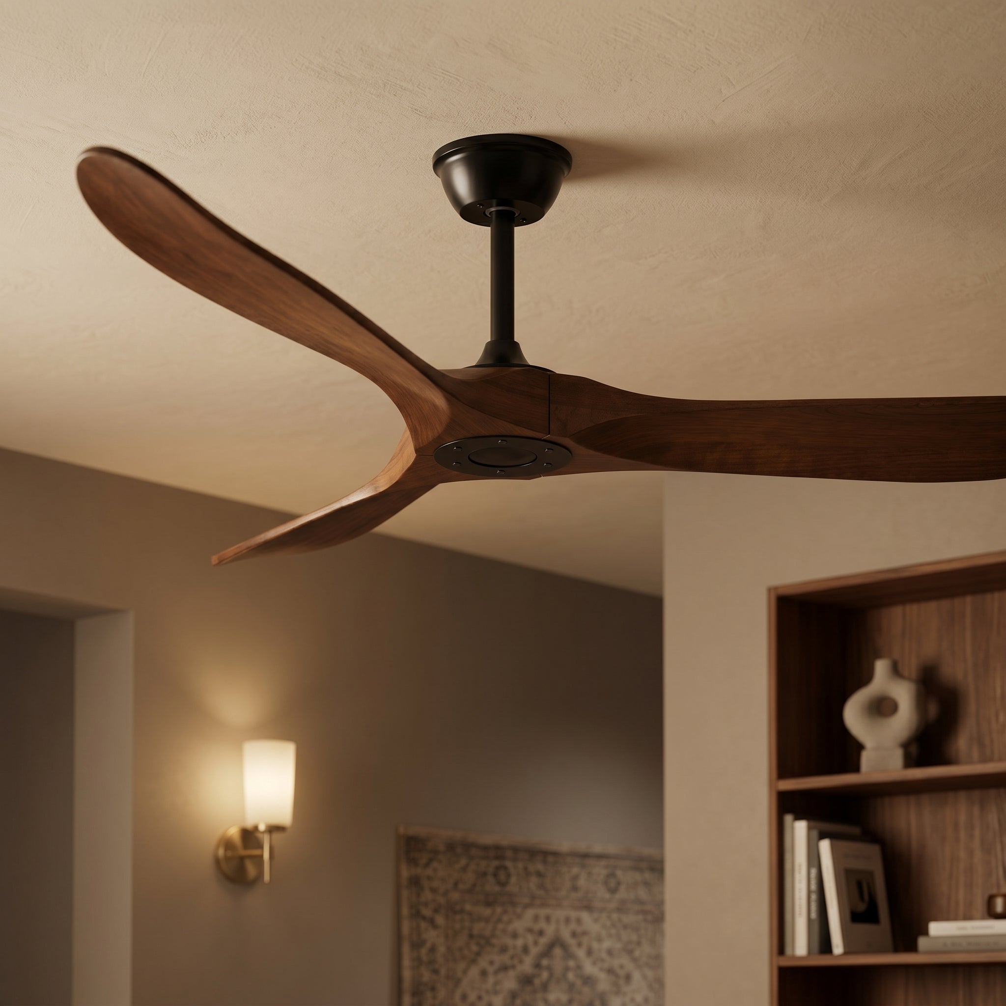 Lumen Curved Wood Blade Fan