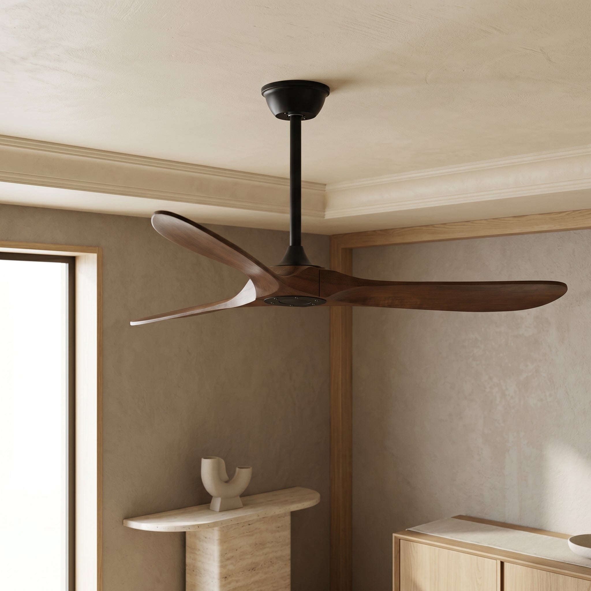 Lumen Curved Wood Blade Fan