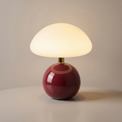 Lumen Cream Ceramic Mushroom Table Lamp