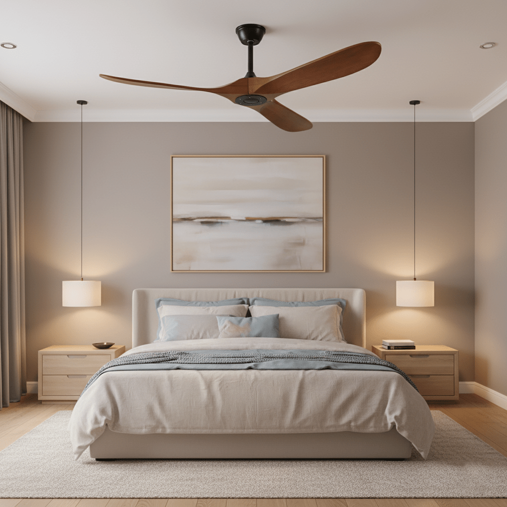 Lumen Curved Wood Blade Fan