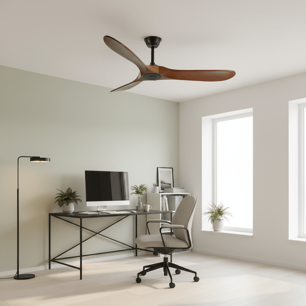Lumen Curved Wood Blade Fan