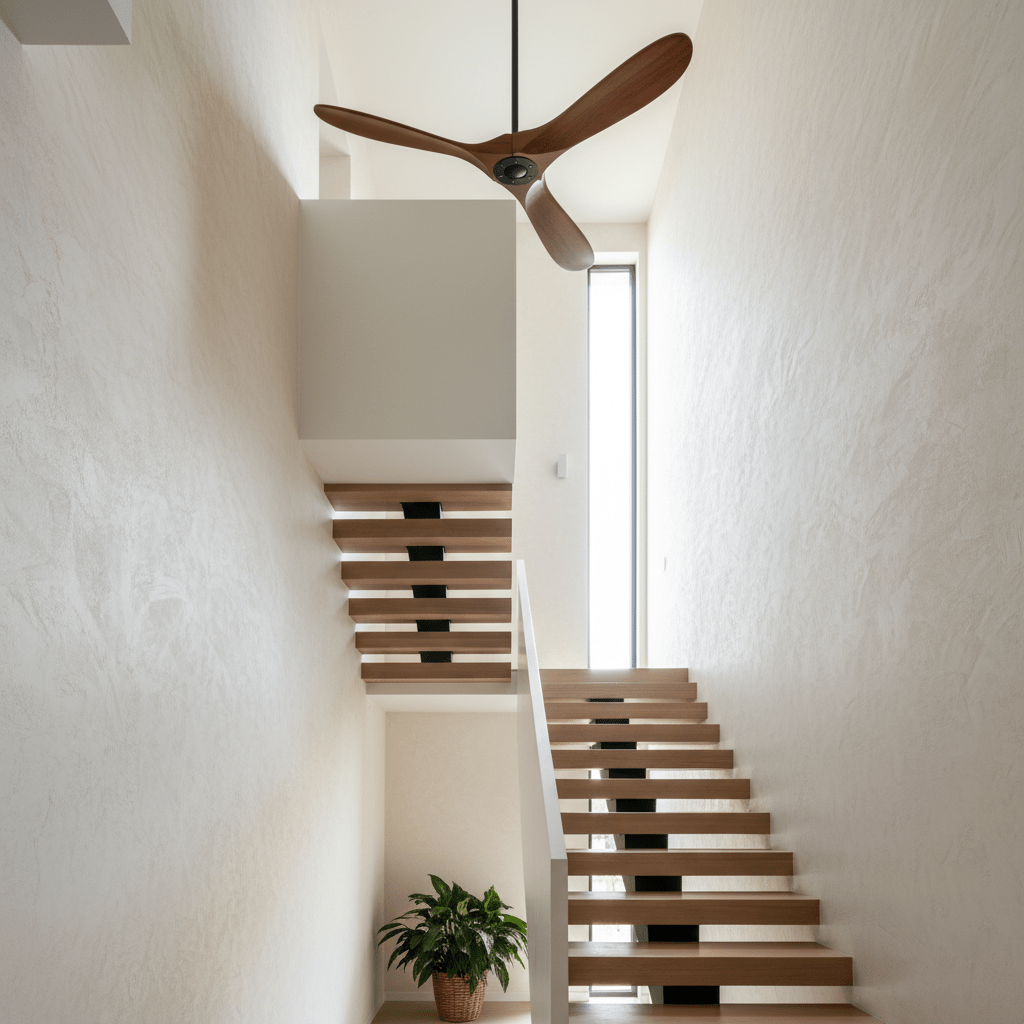 Lumen Curved Wood Blade Fan