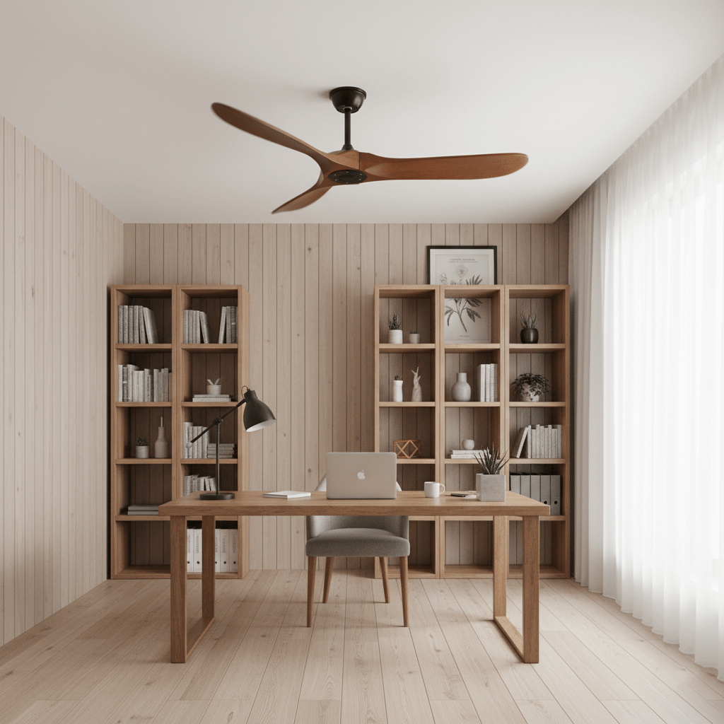 Lumen Curved Wood Blade Fan