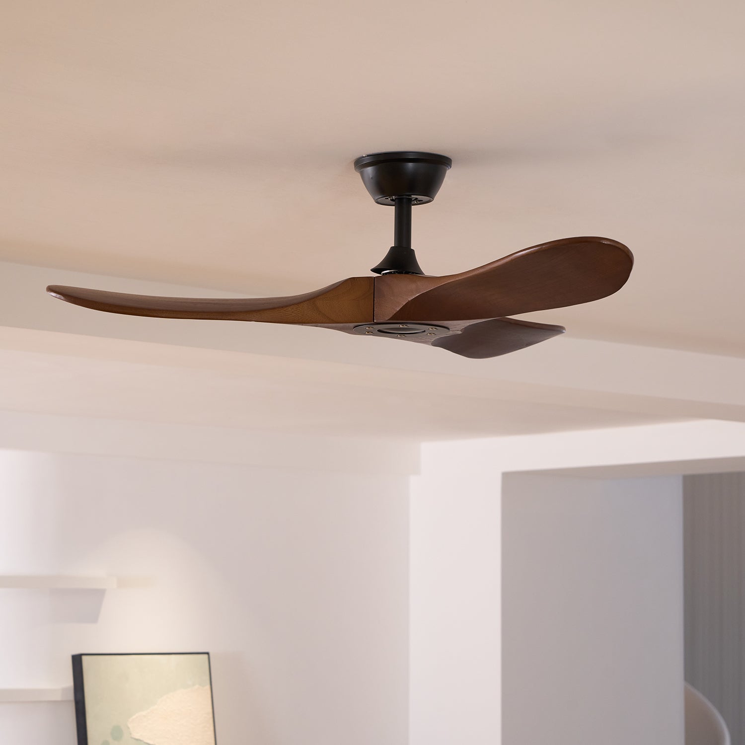 Lumen Curved Wood Blade Fan