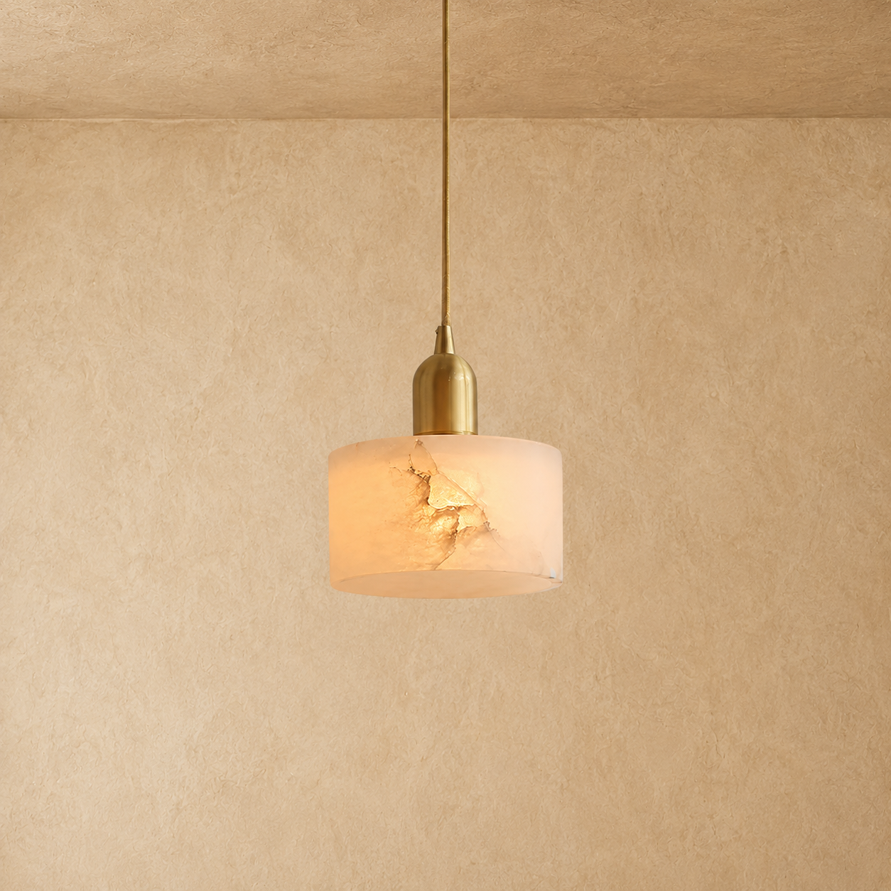 Lumen Alabaster Cylinder Pendant